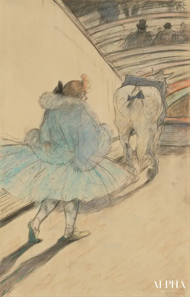 Au cirque : entrée sur la piste - Toulouse Lautrec - Reproductions de tableaux et peintures haut de gamme