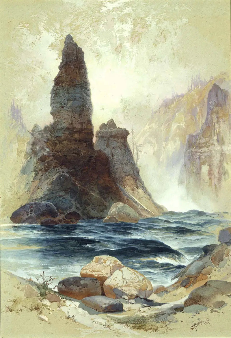 Sobre las cataratas de la Torre, Yellowstone - Thomas Moran