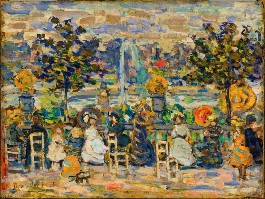 En el Jardín de Luxemburgo - Maurice Prendergast