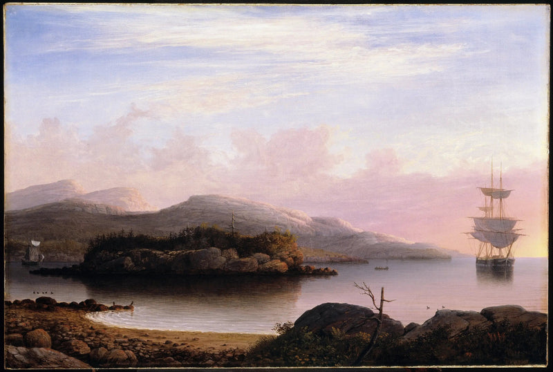 En alta mar frente a la isla de los Monts Déserts - Fitz Henry Lane