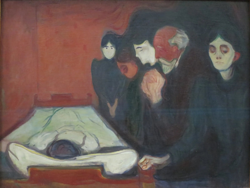 En la cama de muerte - Edvard Munch