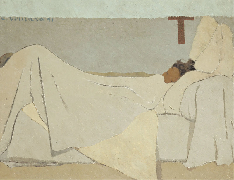En la cama - Édouard Vuillard