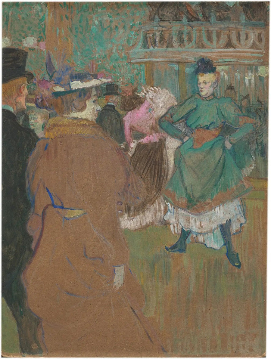 En el Moulin Rouge: La salida del cuadrille - Henri de Toulouse-Lautrec