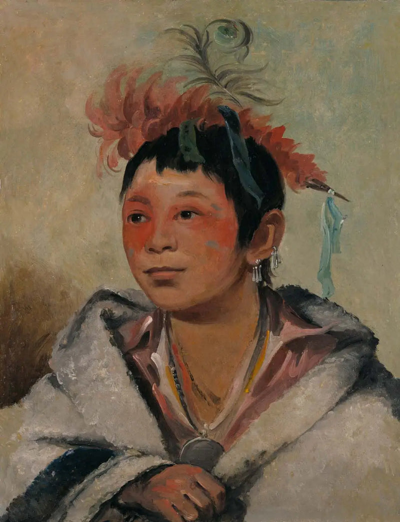 Aú-nah-kwet-to-hau-páy-o, Aquel que está sentado en las nubes, un niño - George Catlin