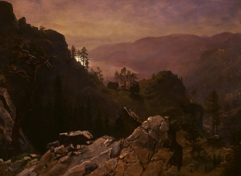 Amanecer en el lago Donner - Albert Bierstadt