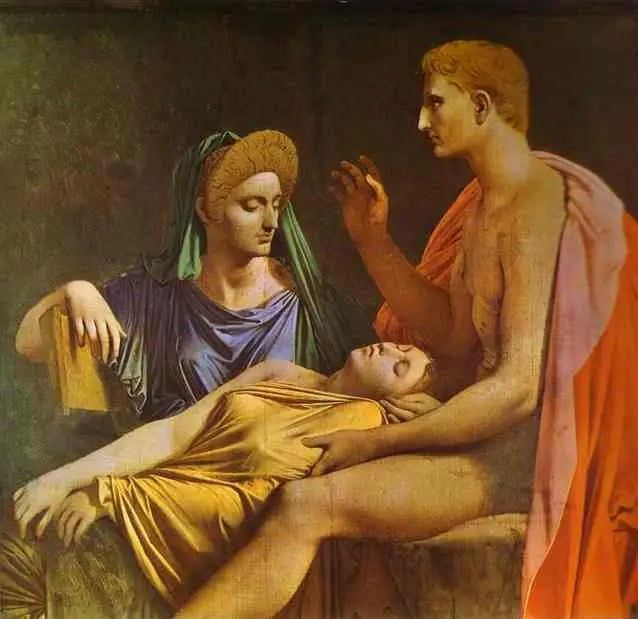 Auguste escuchando la lectura de la Eneida - Jean-Auguste-Dominique Ingres
