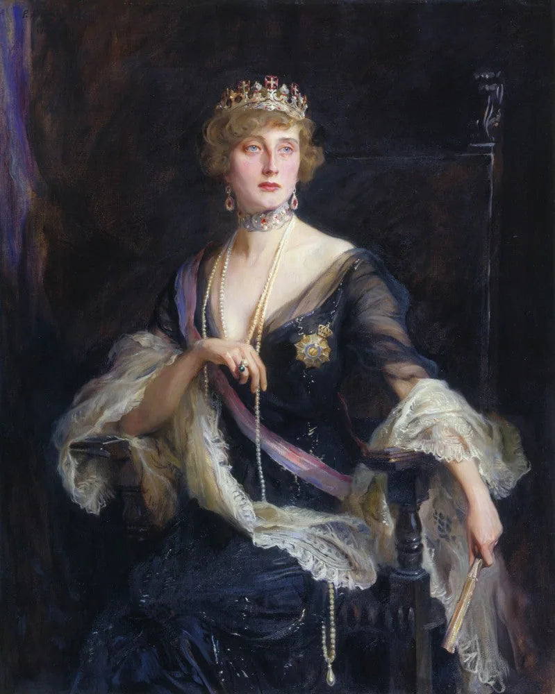 Augusta Victoria, reina de Portugal, en el exilio - Philip de Laszlo
