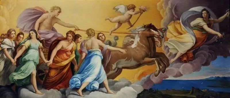 Aurora y el carro del sol conducido por Apolo - Guido Reni