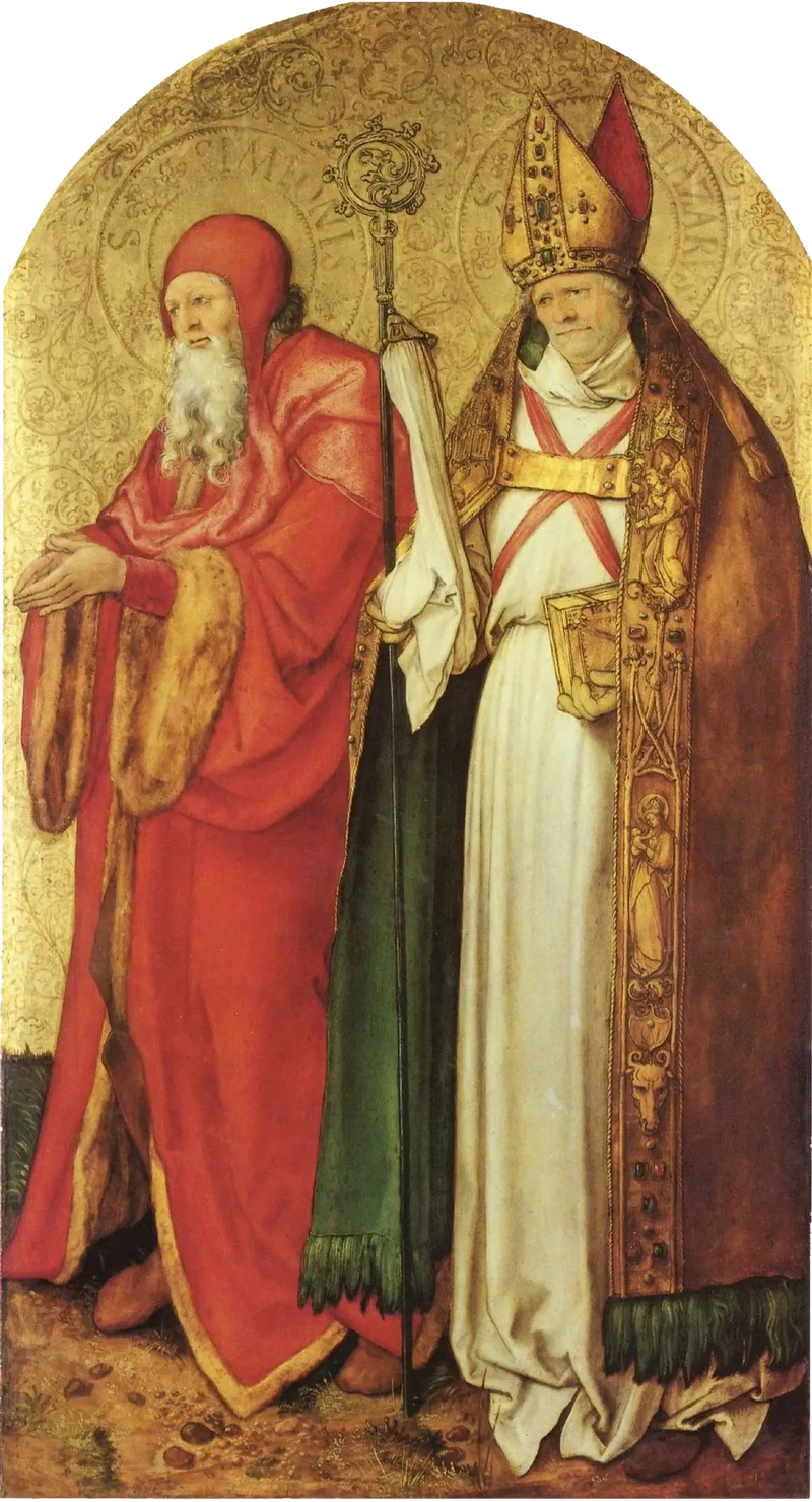 Altar de Jabach: Santos Simón y Lázaro - Albrecht Dürer
