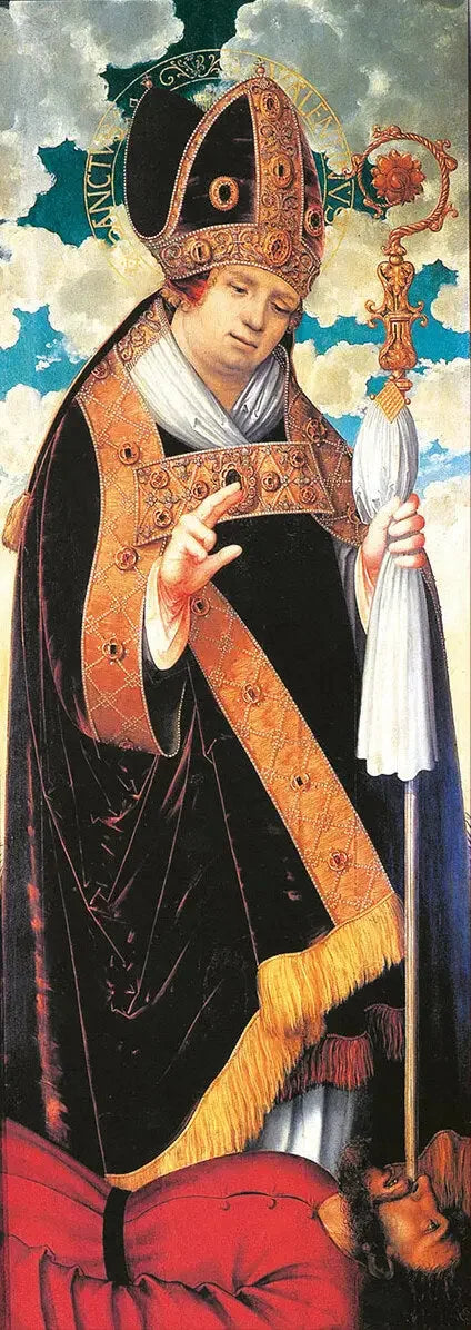 Autel de la Madeleine : San Valentín [panel de ala fija] - Lucas Cranach el Viejo
