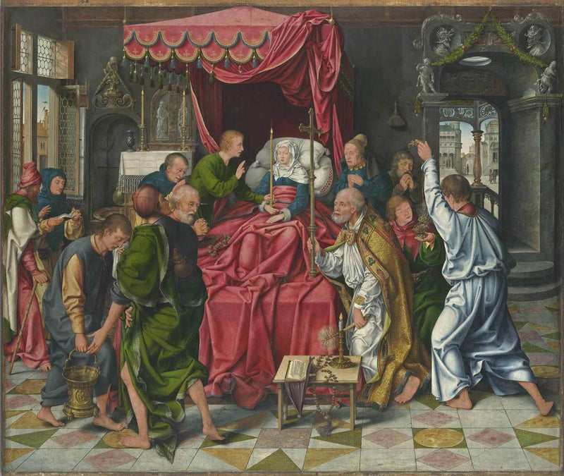 Autel de Marientod : La Muerte de María - Joos van Cleve