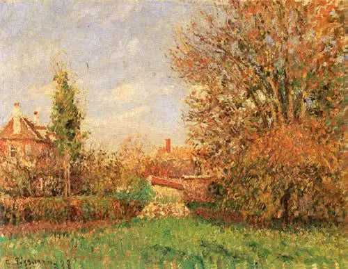 Otoño en el prado en Éragny - Camille Pissarro