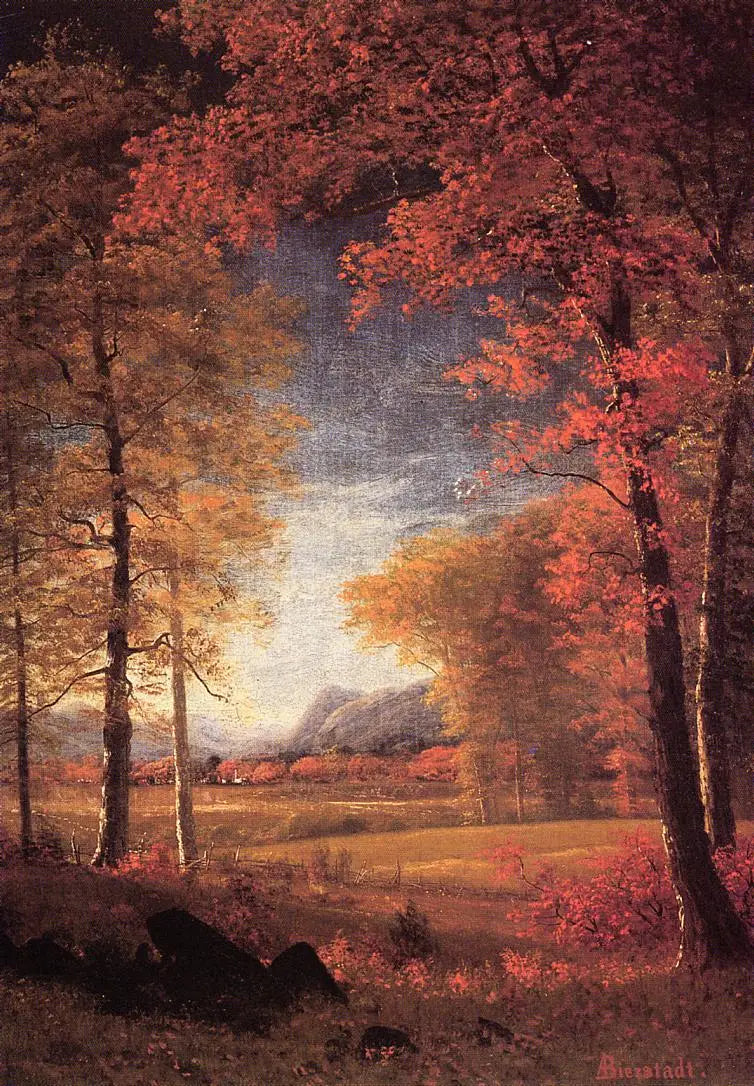 Otoño en América, condado de Oneida, Nueva York - Albert Bierstadt
