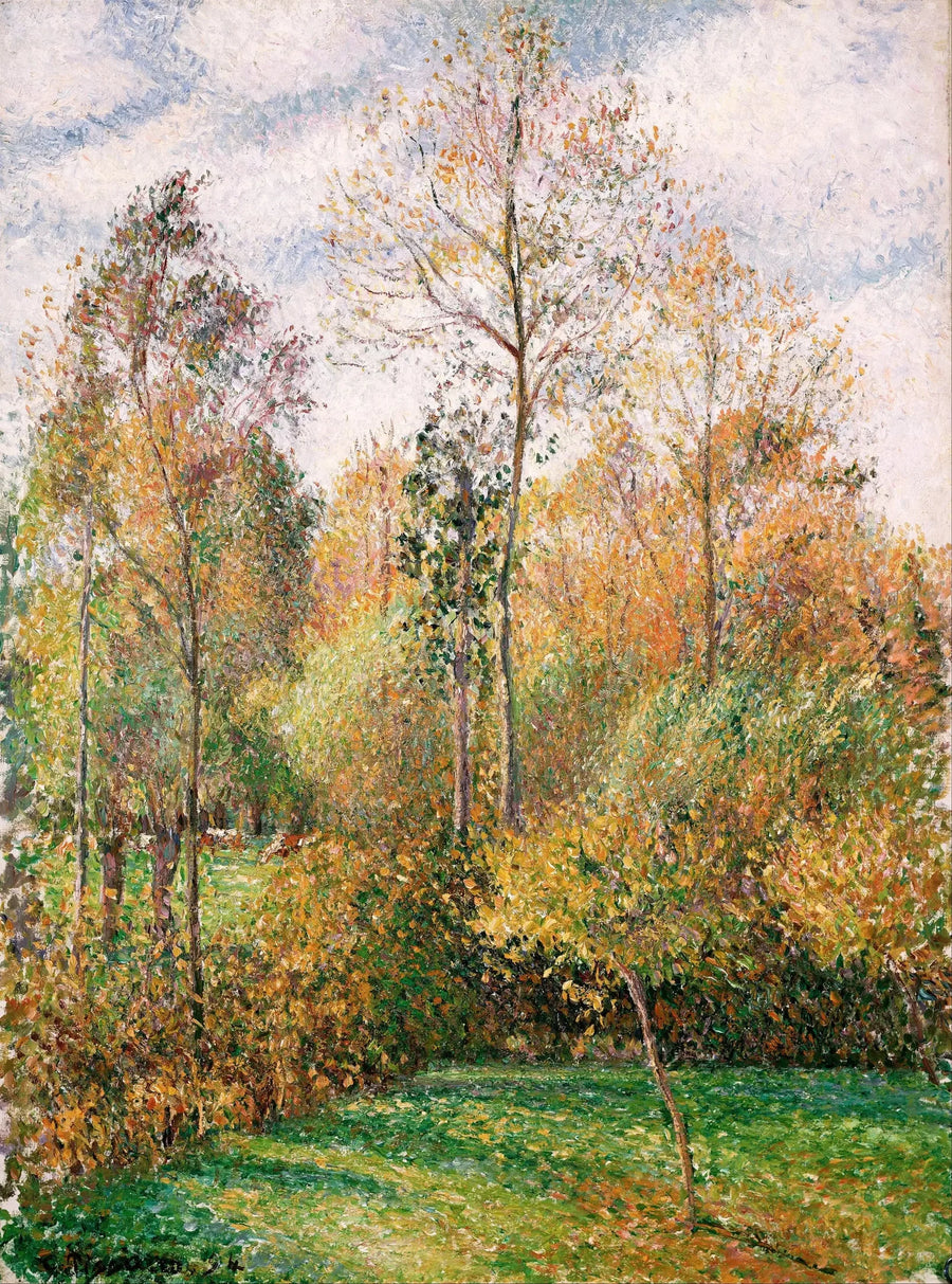 Otoño, Álamos, Éragny - Camille Pissarro