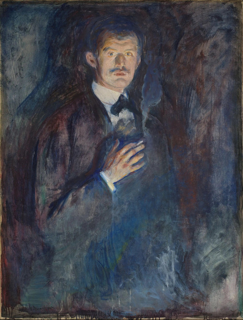 Autorretrato con cigarrillo - Edvard Munch