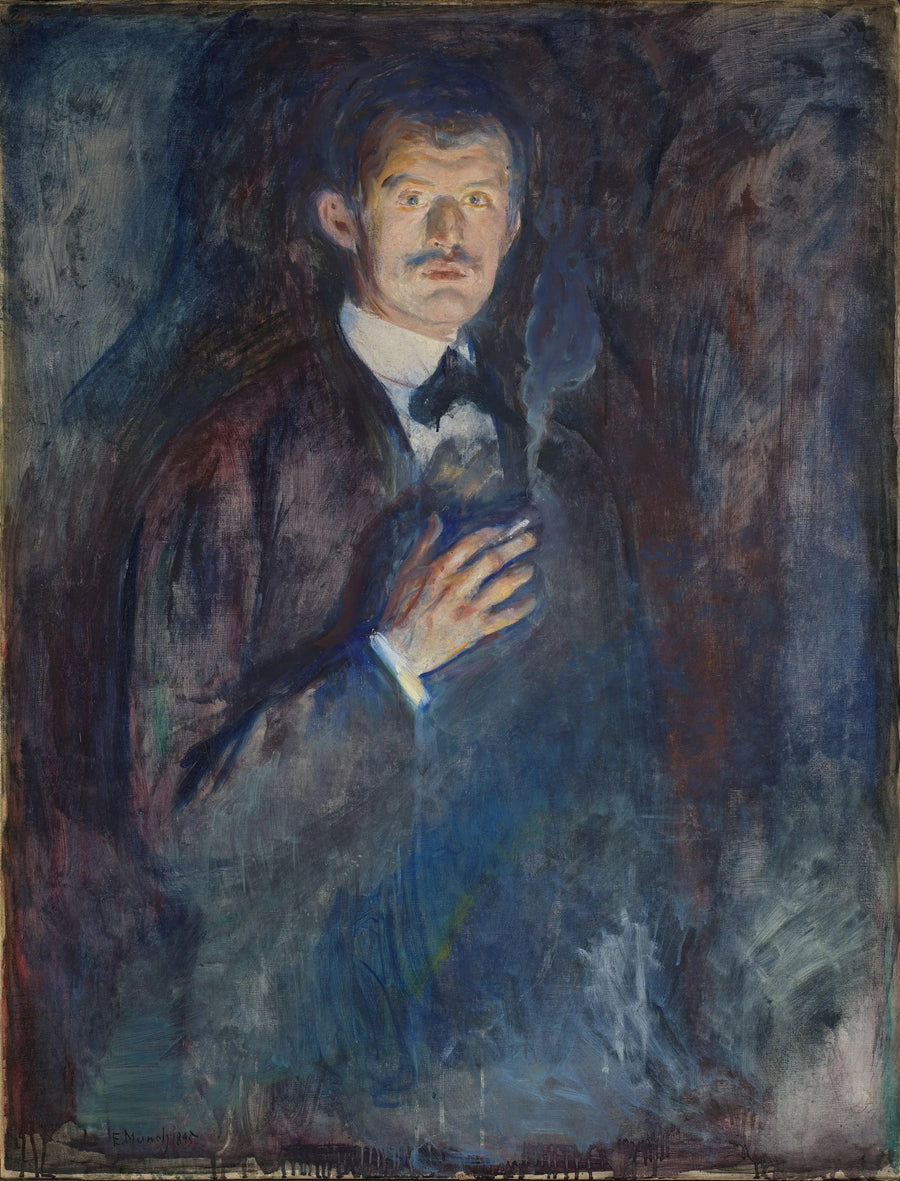Autorretrato con cigarrillo - Edvard Munch
