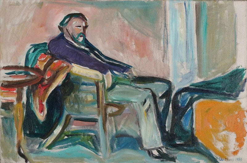 Autorretrato con la gripe española - Edvard Munch