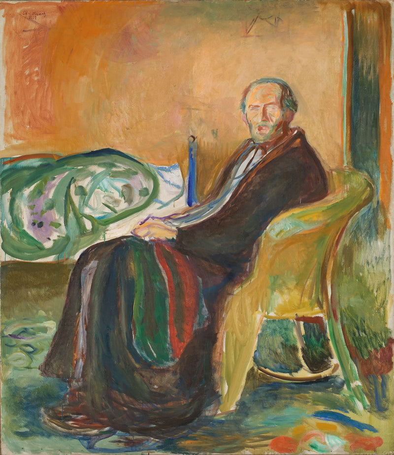 Autorretrato con la gripe española - Edvard Munch