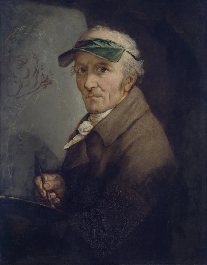 Autorretrato con visera verde - Anton Graff
