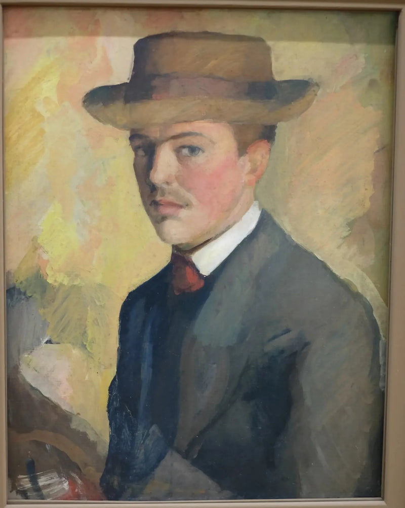 Autorretrato con sombrero - August Macke