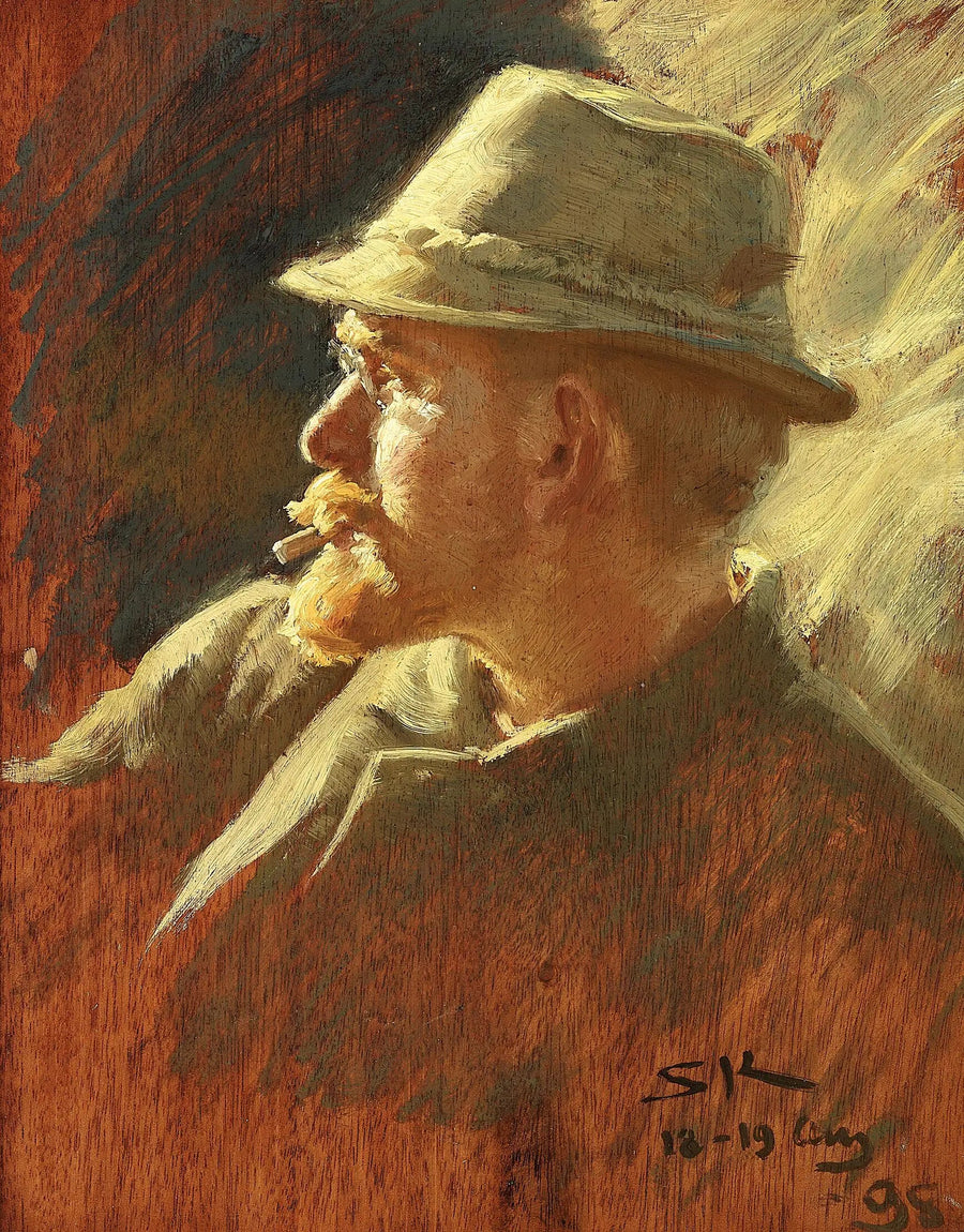 Autorretrato con sombrero de fieltro ligero. - Peder Severin Krøyer