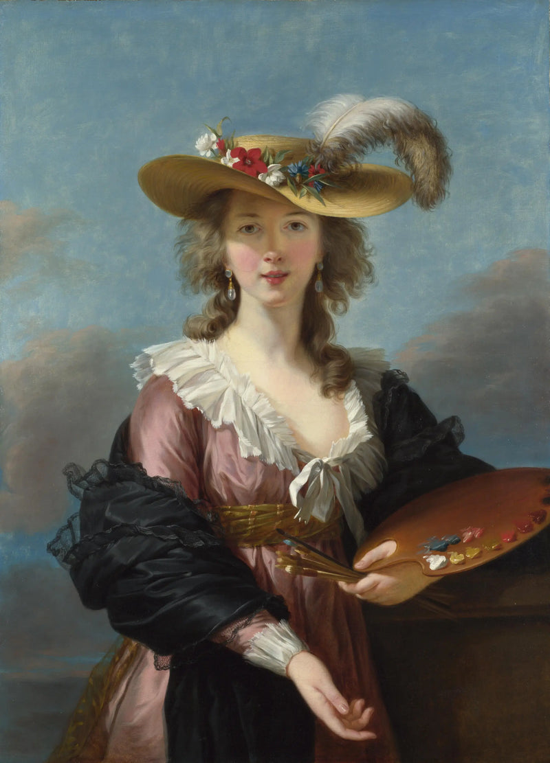 Autorretrato con sombrero de paja - Élisabeth Vigée Le Brun
