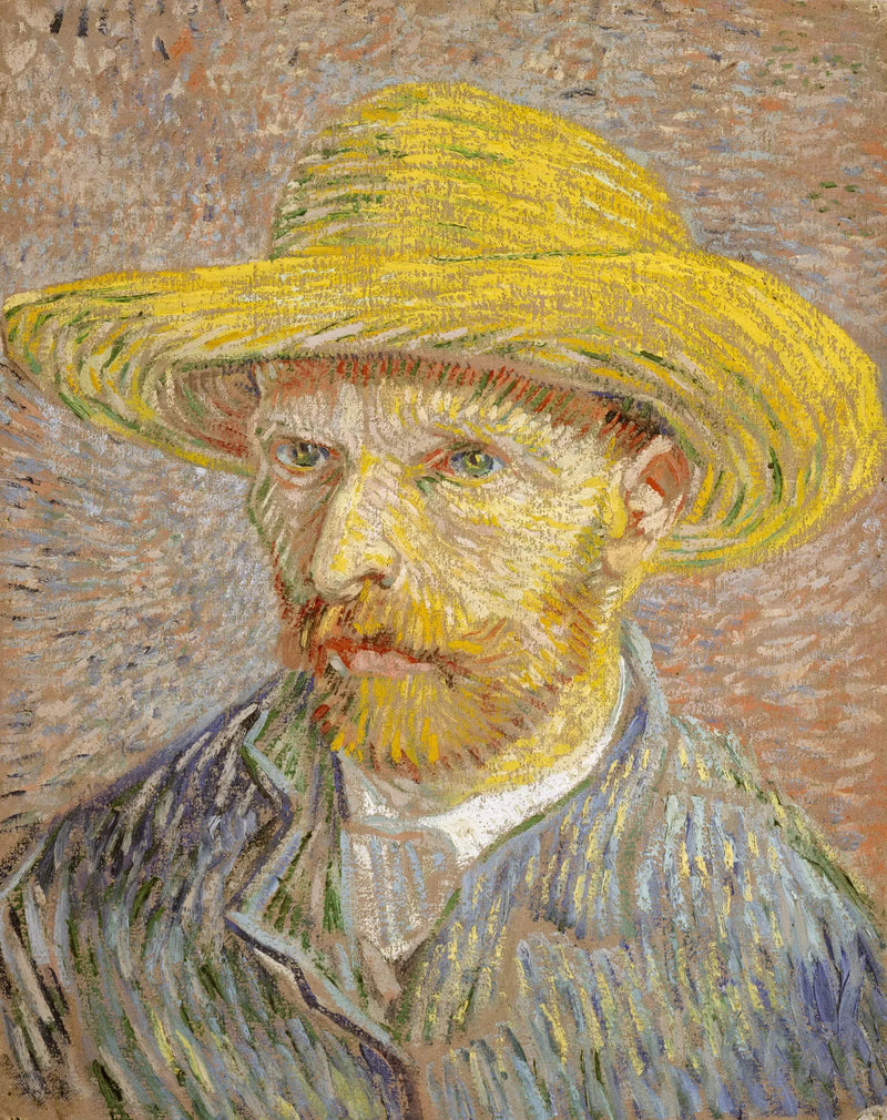Autorretrato con sombrero de paja - Vincent van Gogh