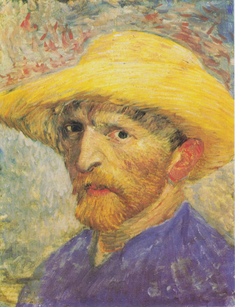 Autorretrato con sombrero de paja - Vincent van Gogh