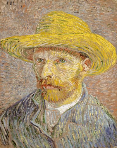 Reproduction du tableau « Autoportrait au chapeau de paille - Vincent van Gogh » par Alpha Reproduction en peinture à l’huile