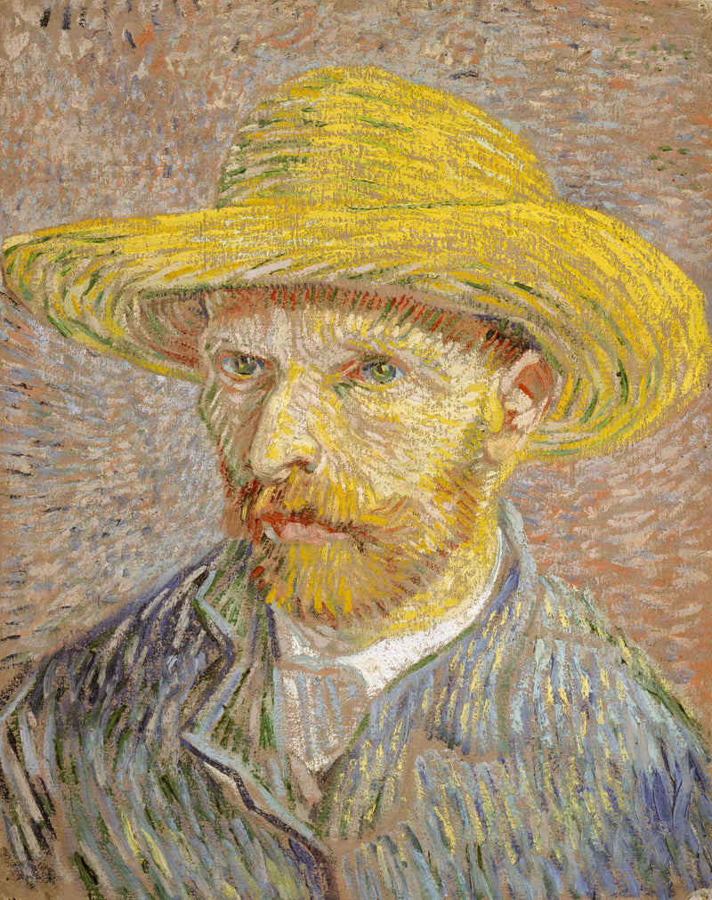 Autorretrato con sombrero de paja - Vincent van Gogh