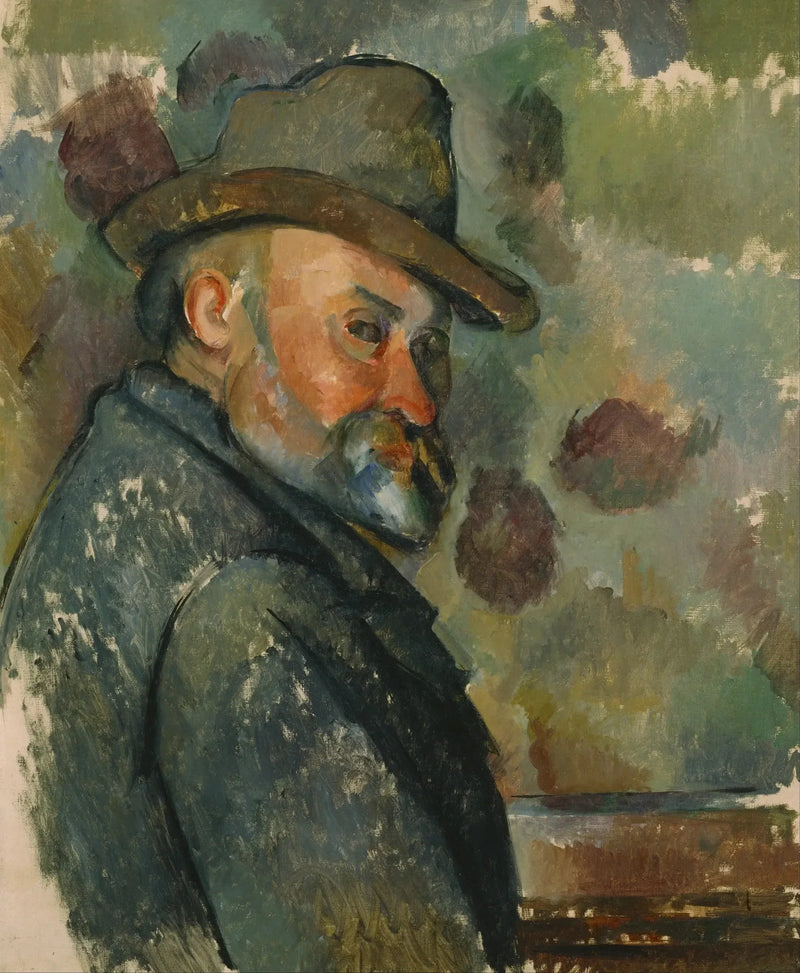 Autorretrato con sombrero - Paul Cézanne