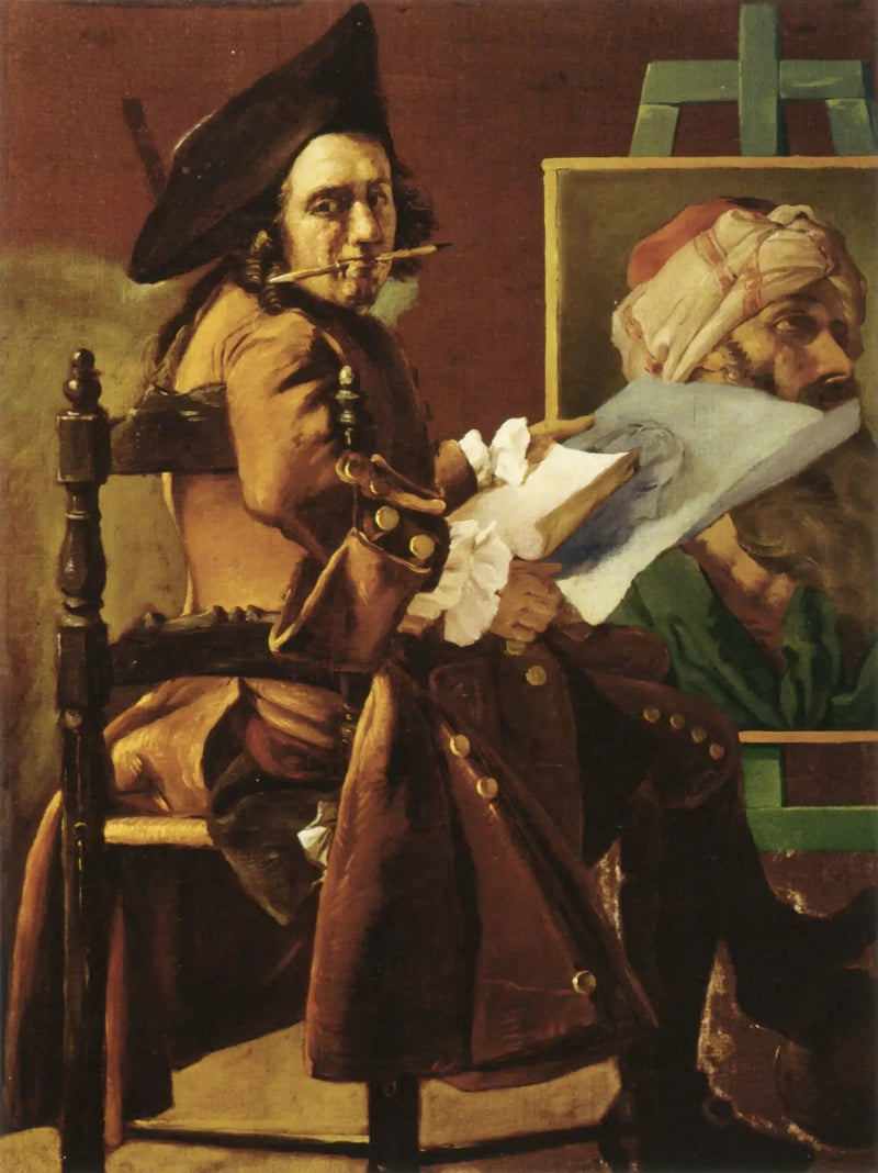 Autorretrato en caballete - Pierre Subleyras
