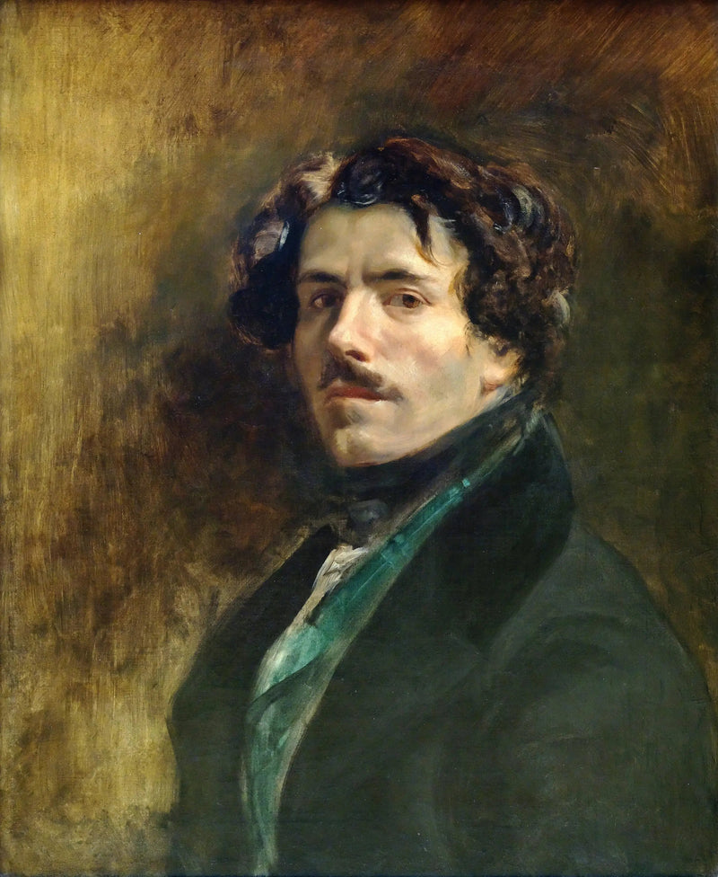 Autorretrato con chaleco verde - Eugène Delacroix