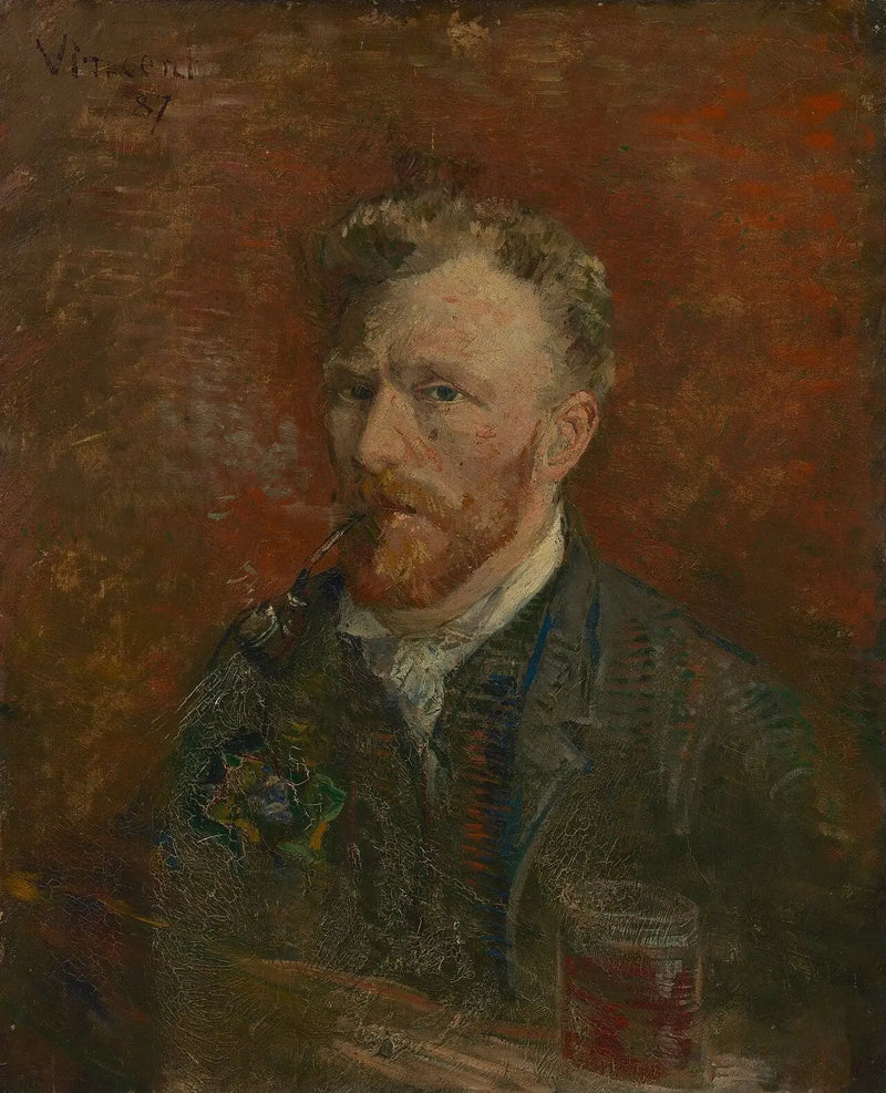 Autorretrato con vaso - Vincent van Gogh