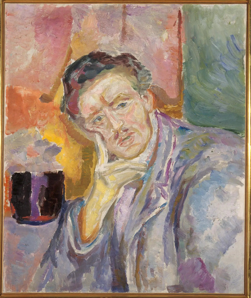 Autorretrato con las manos bajo las mejillas - Edvard Munch