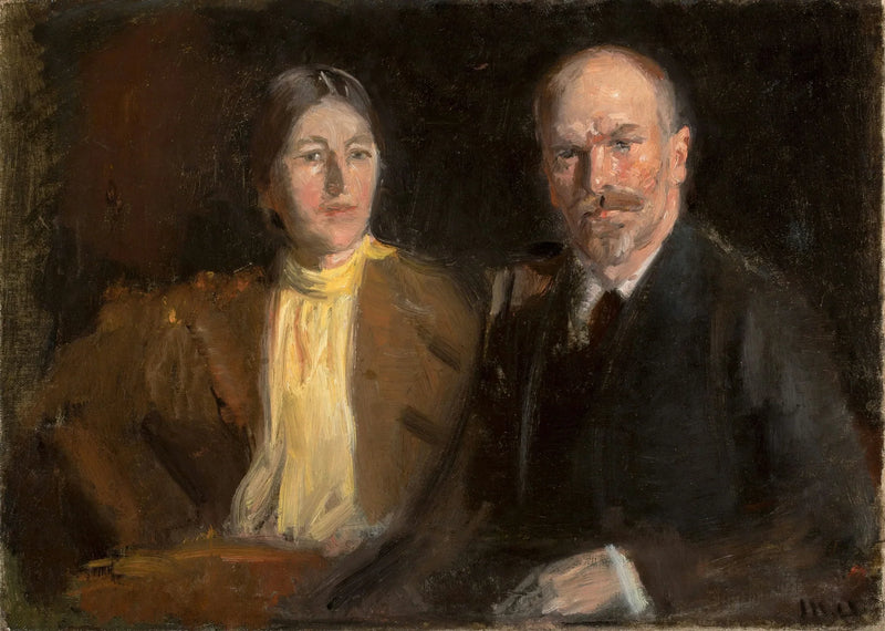 Autorretrato con Anna Ancher. -Michael Peter Ancher
