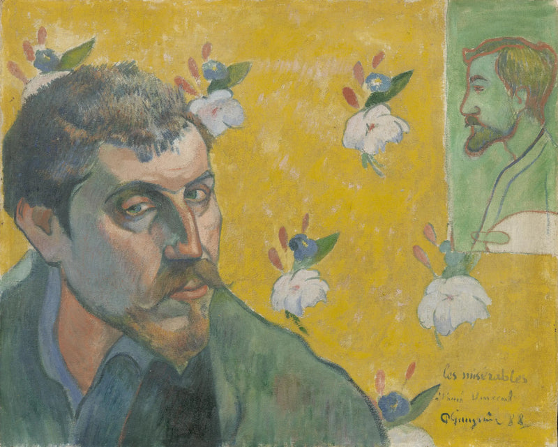 Autorretrato con el retrato de Bernard - Paul Gauguin