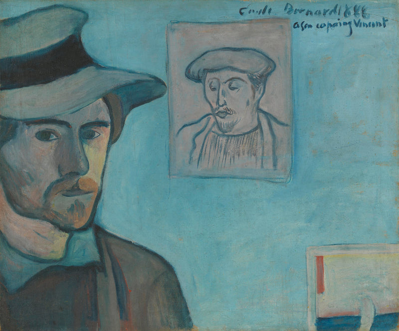 Autorretrato con el retrato de Gauguin - Émile Bernard