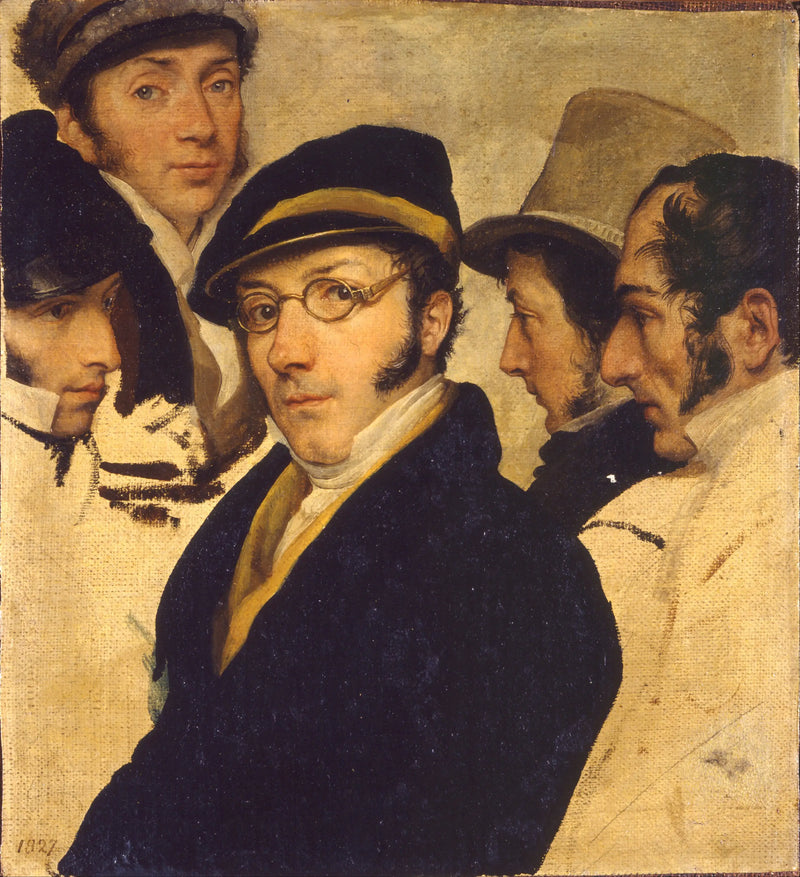 Autorretrato con un grupo de amigos - Francesco Hayez