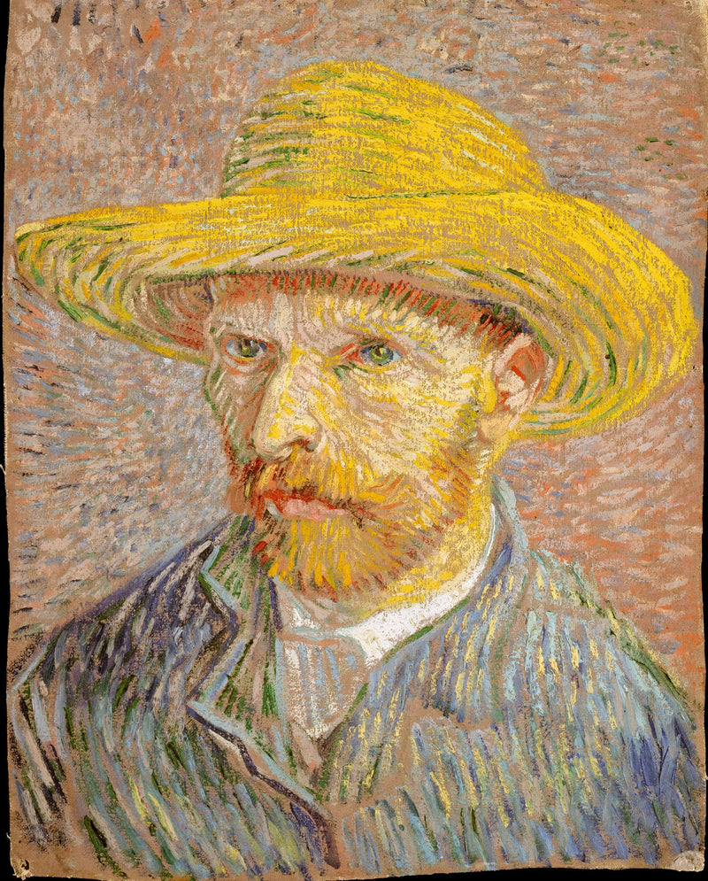 Autorretrato con sombrero de paja - Vincent van Gogh