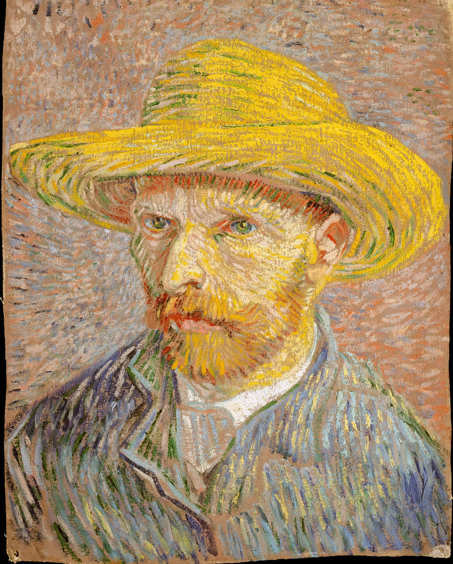 Autorretrato con sombrero de paja - Vincent van Gogh