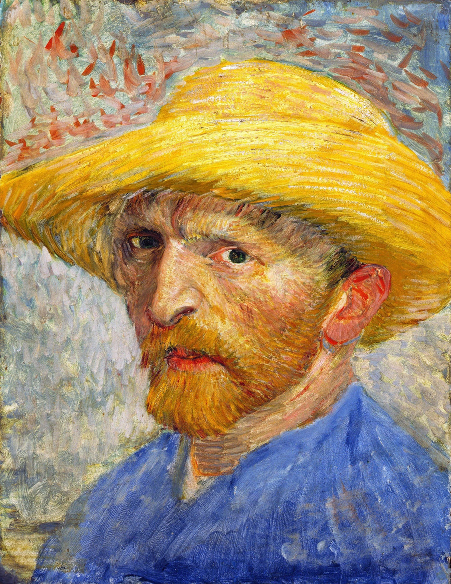 Autorretrato con sombrero de paja - Vincent van Gogh