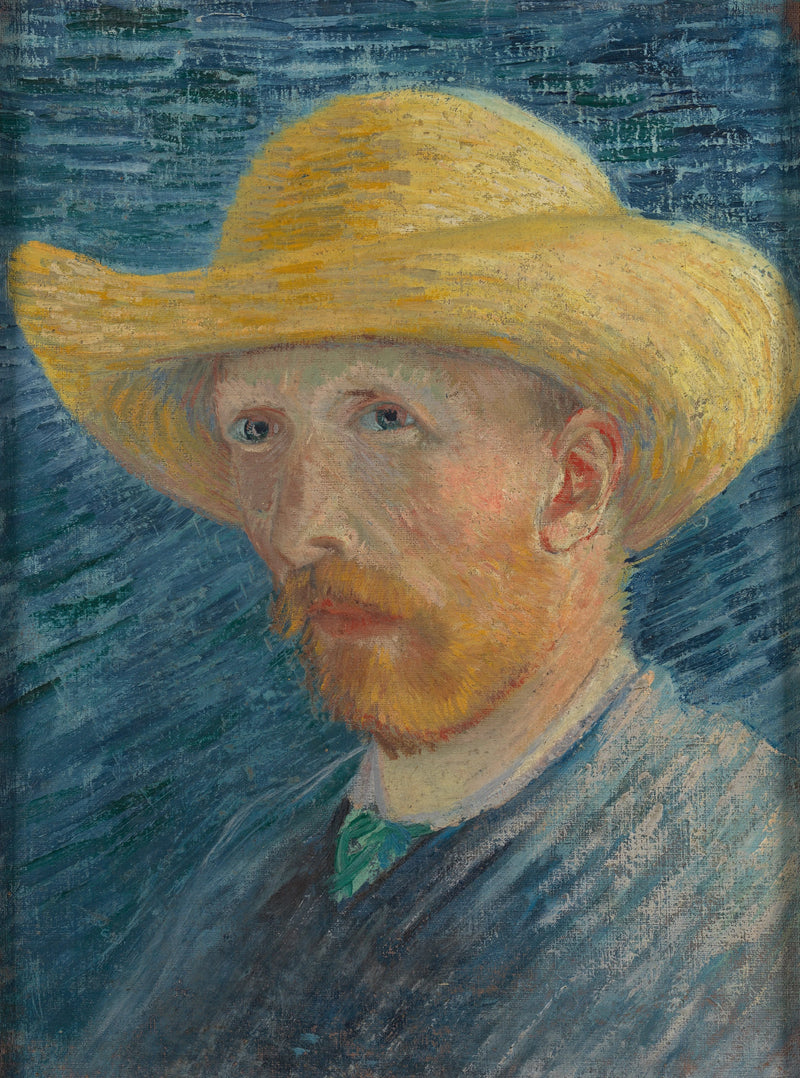 Autorretrato con sombrero de paja - Vincent van Gogh