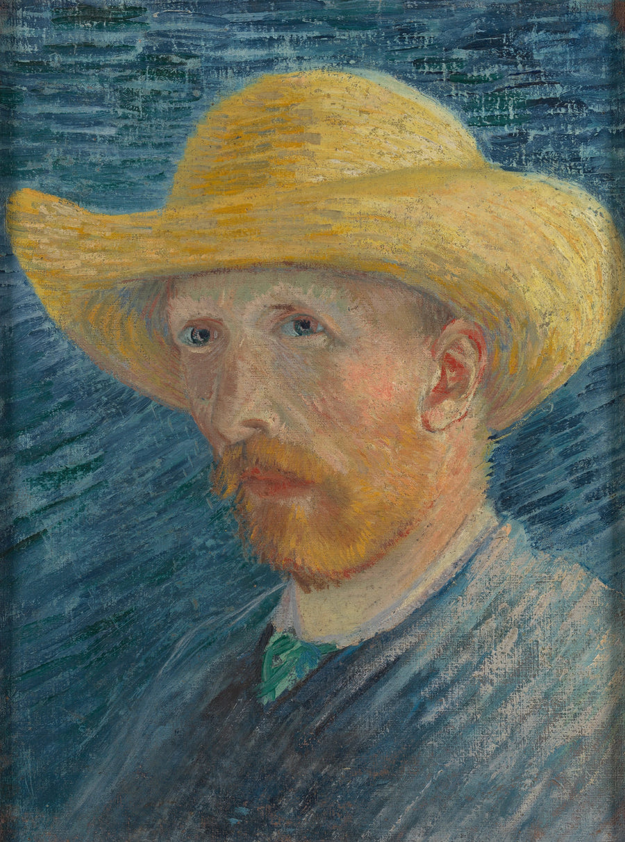 Autorretrato con sombrero de paja - Vincent van Gogh