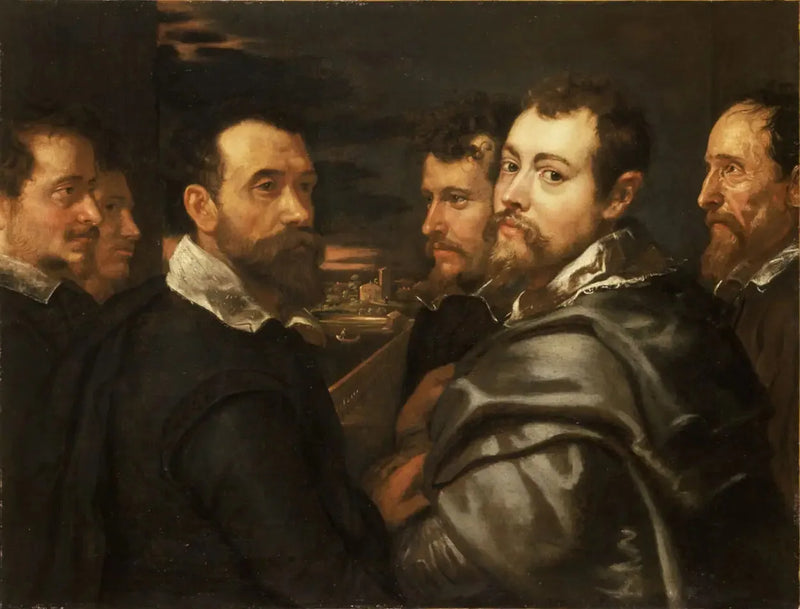 Autorretrato en un círculo de amigos de Mantua - Peter Paul Rubens