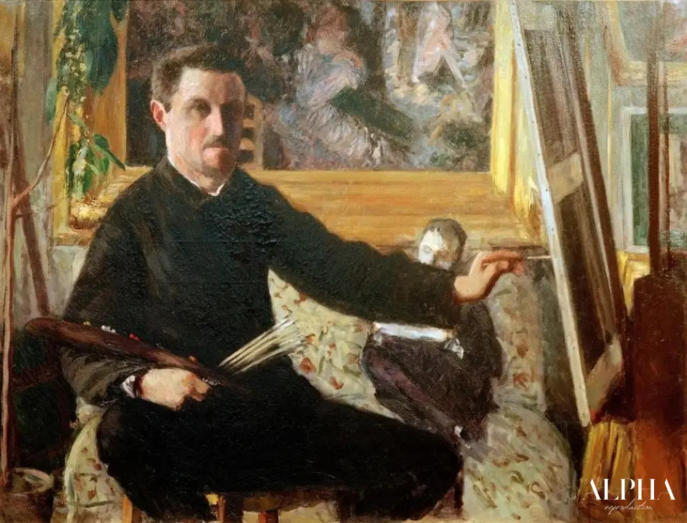 Autoportrait de Caillebotte - Reproductions de tableaux et peintures haut de gamme