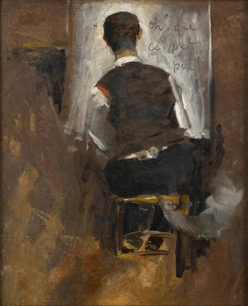 Autorretrato de dos - Henri de Toulouse-Lautrec