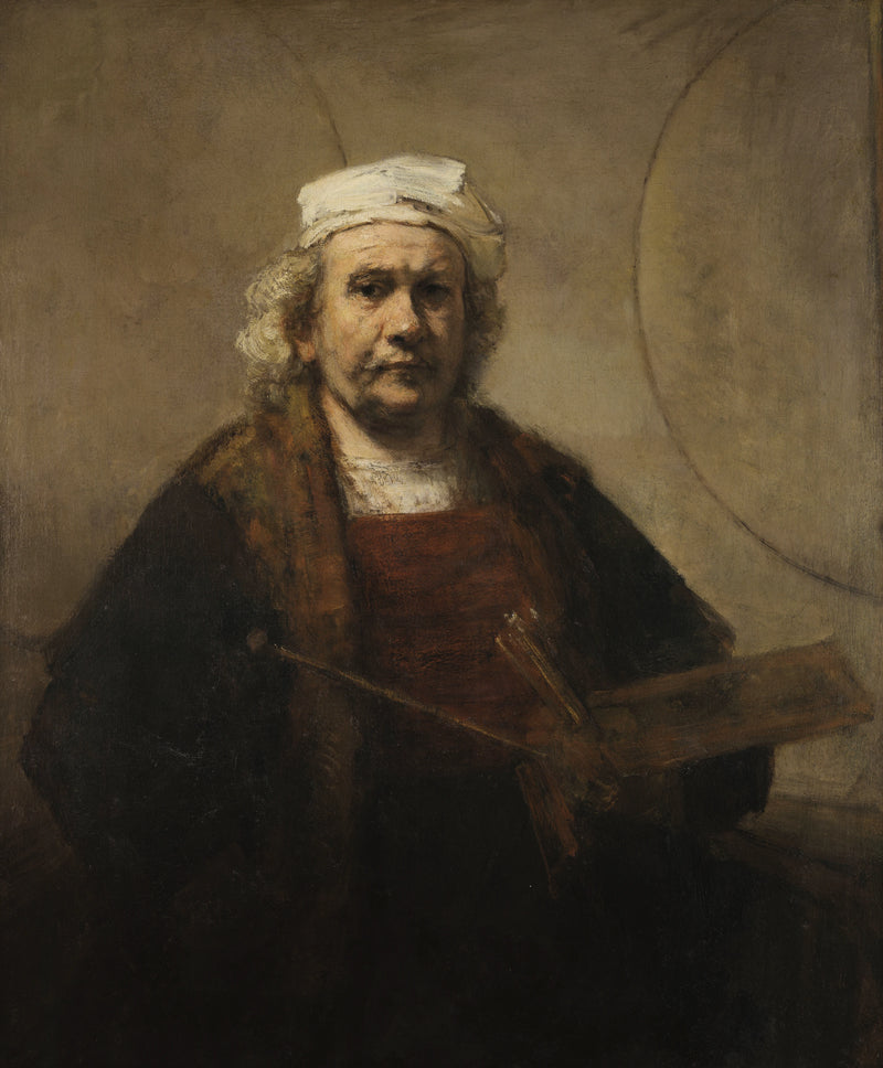 Autorretrato con dos círculos - Rembrandt