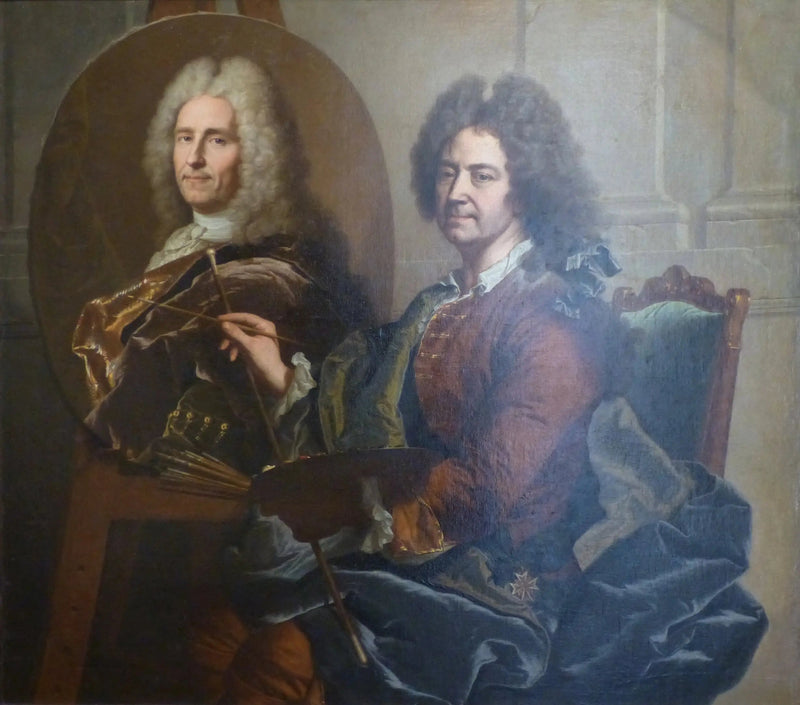 Autorretrato frente al retrato de François Castanier - Hyacinthe Rigaud
