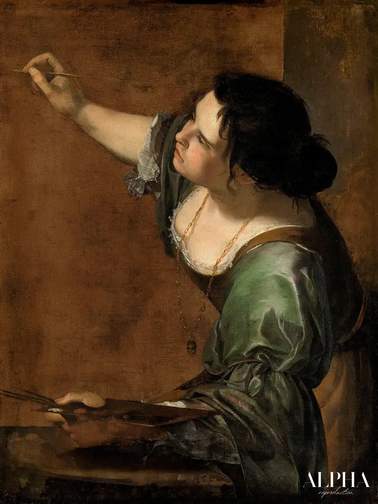 Autoportrait en allégorie de la peinture - Artemisia Gentileschi - Reproductions de tableaux et peintures haut de gamme